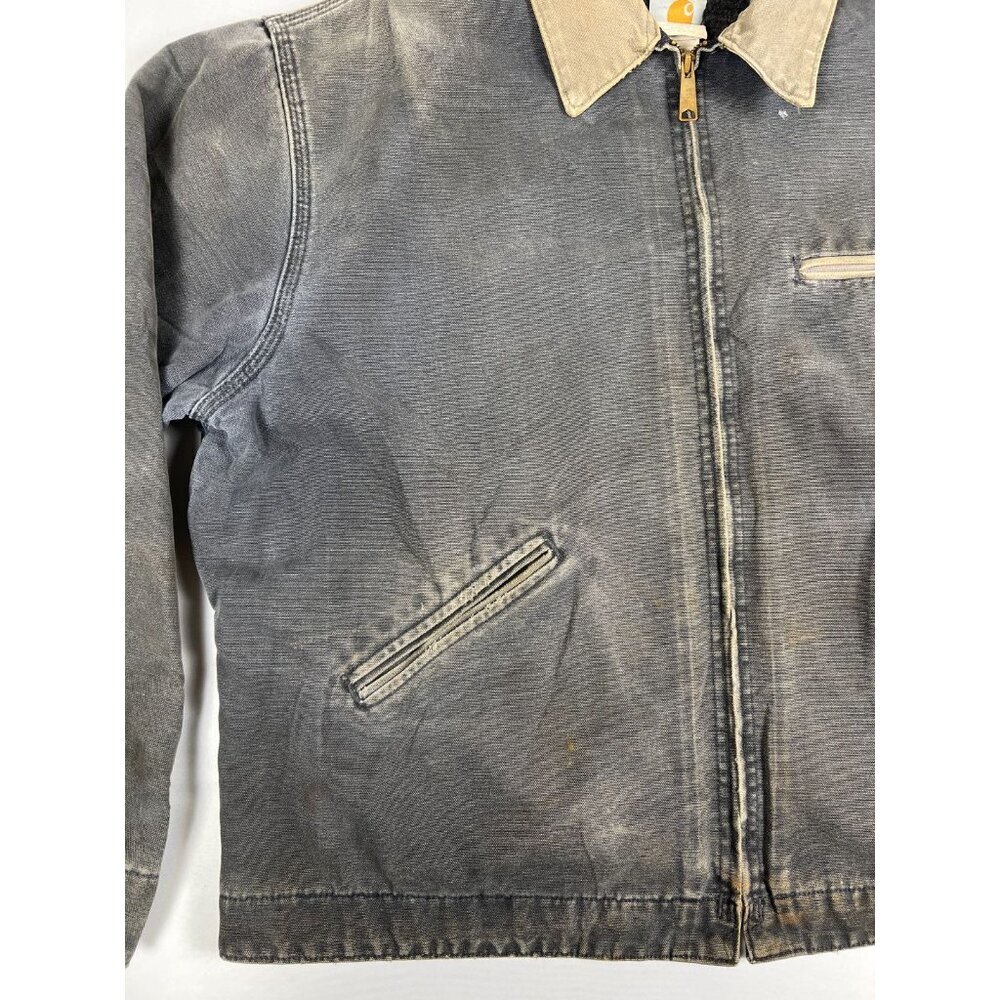 Carhartt Mens L Petrol Blue Detroit Jacket Made in USA Blanket Lined J97 PTL - Picture 11 of 12